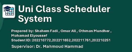 Uni Class Scheduler System