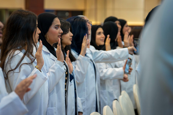 Students of the College of Pharmacy and Health Sciences Prepare to Begin Their Professional Journey at the White Coat Ceremony