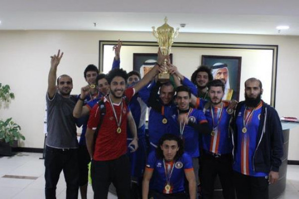 Ajman University Wins the Football Championship Cup