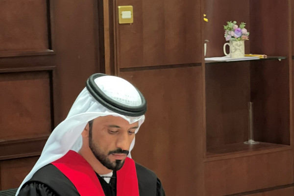 مناقشة رسالة الماجستير للطالب/ خالد محمد الحمودي