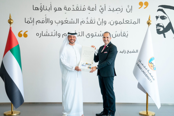 Ajman University Recognizes Alumnus Mr. Mustafa Al Khalfawi on his Recent Appointment as CEO of Ajman Bank