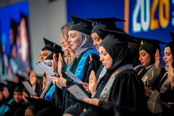 Consort of Ruler of Ajman Witnesses Graduation of 450 Female Students from UAE-Kuwait Brotherhood Class of 2026 at Ajman University