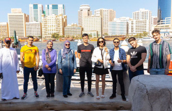 Students of Radio and Television in A Training Field Trip to Make Video Filming About Al-Saif Heritage District