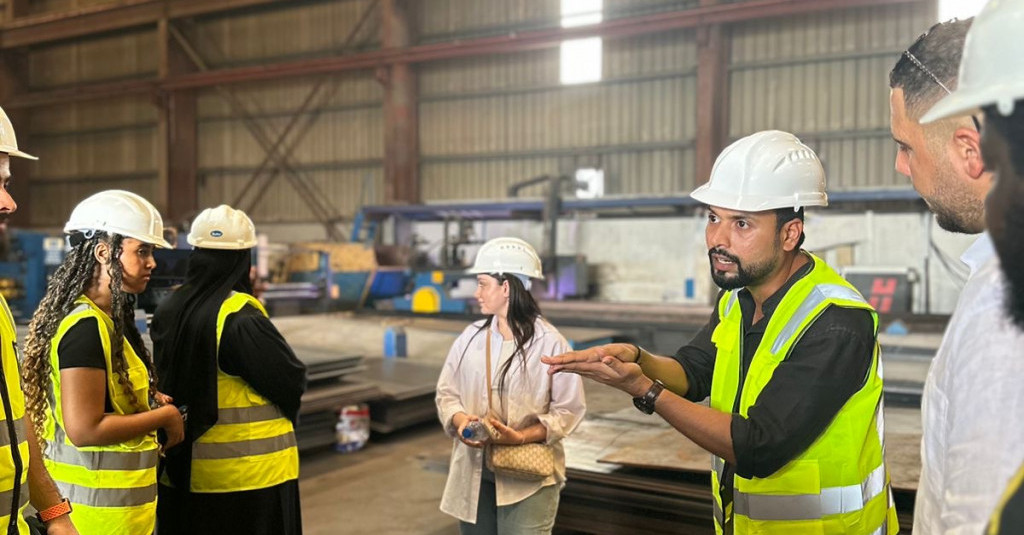 Civil Engineering Students Visit Middle East Roofing Factory