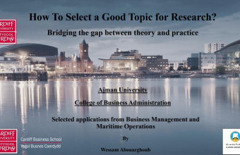 CBA Hosts Guest Presentation on “How to Select a Good Topic for Research