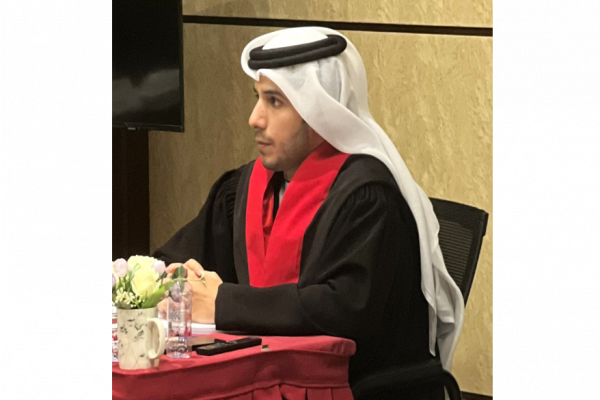 مناقشة رسالة الماجستير للطالب/ غانم محمد الهاملي