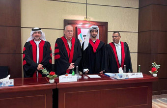 محمد الشحي يناقش أطروحة الماجستير في كلية القانون بجامعة عجمان