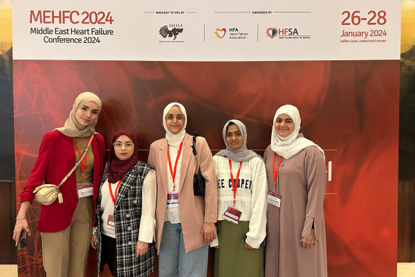 Faculty and students in the MSc in Clinical Pharmacy program at Ajman University, attended the Middle East Heart Failure Conference (MEHFC 2024)