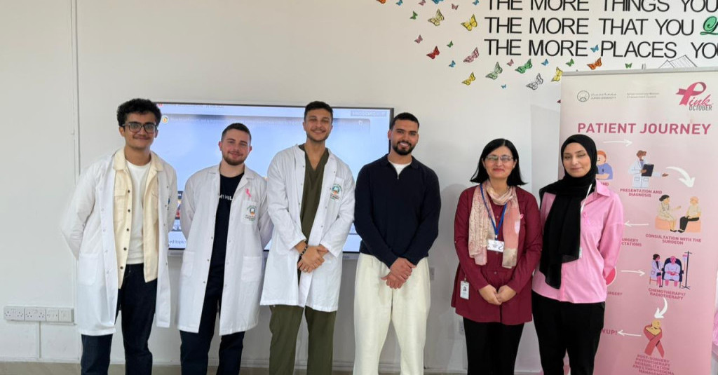 Ajman University's Female Student Health Club Brings Breast Cancer Awareness Workshop to Sharjah International Private School