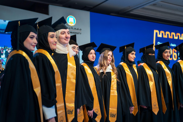 Consort of Ruler of Ajman Witnesses Graduation of 450 Female Students from UAE-Kuwait Brotherhood Class of 2026 at Ajman University