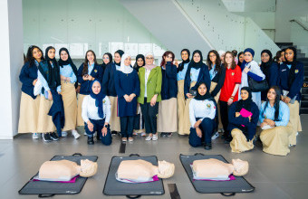 Ajman University Welcomes Students from Al Shola American School to Participate in Simulation Day