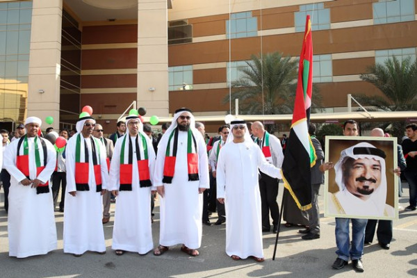 ولي عهد عجمان يشهد احتفالات جامعة عجمان باليوم الوطني الـ43