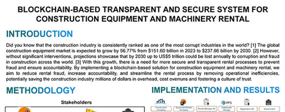 Blockchain-Based Transparent And Secure System For Construction Equipment And Machinery Rental