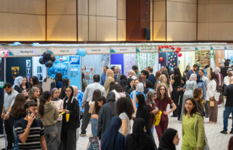 College of Medicine Showcases Student Clubs at Ajman University’s Club Fair