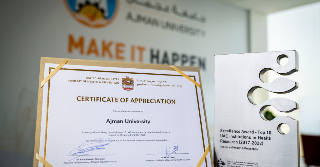 Ajman University Among Top10 UAE Institutions in Medical and Health Research