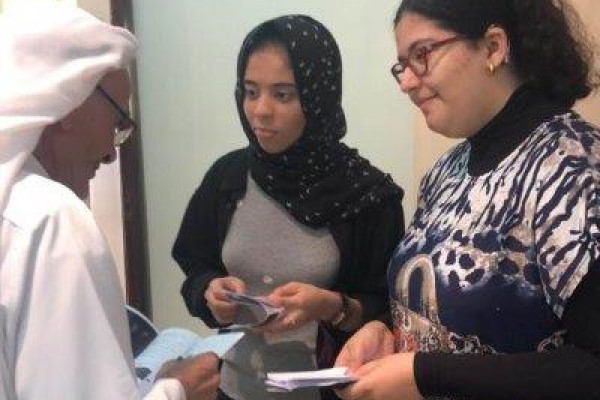 AU Pharmacy Students Visit Senior Emirati Happiness Center