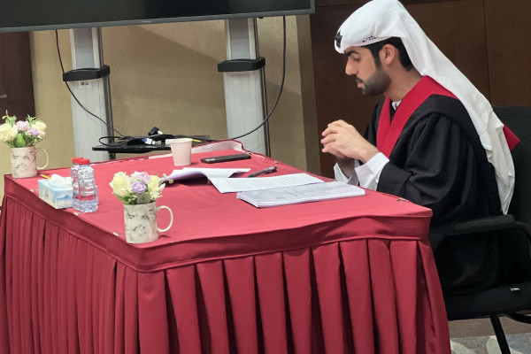 مناقشة رسالة الماجستير للطالب/ محمد عبدالله الأنصاري