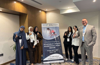 Ajman University Physiotherapy Program Shines at the 13th World Congress on Physiotherapy, Physical Rehabilitation, and Sports Medicine in Dubai, UAE.