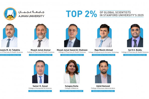 27 Ajman University Researchers Named Among World’s Top 2% Scientists in Stanford University’s 2025 List