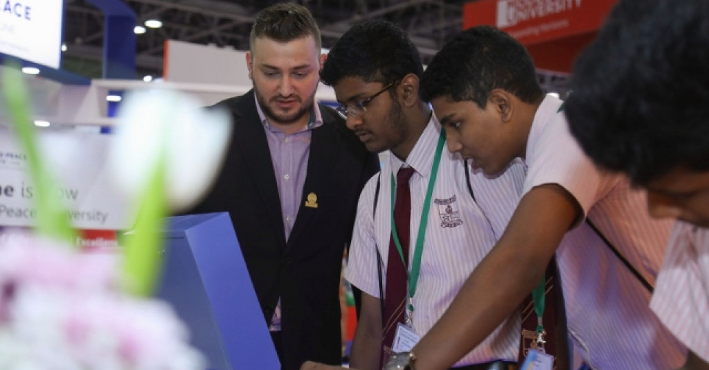 AU Pavilion at Educational Exhibitions Attract Students