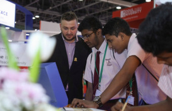 AU Pavilion at Educational Exhibitions Attract Students