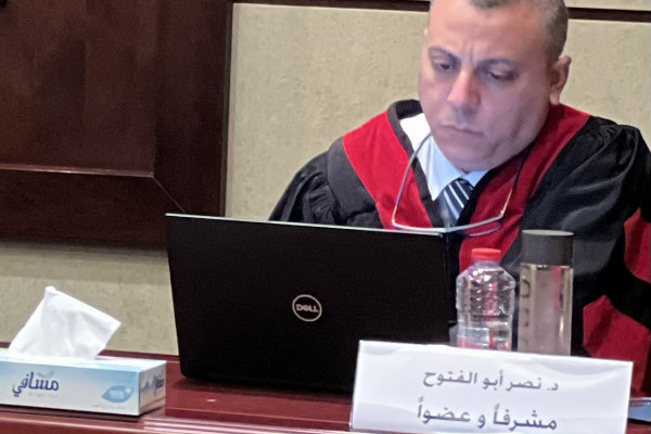 مناقشة أول رسالة دكتوراة في تخصص القانون المدني للطالبة / ياسمين علي قره