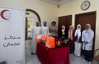 Ajman University Students Deliver 28 First Aid Kits and Emergency Training with Emirates Red Crescent