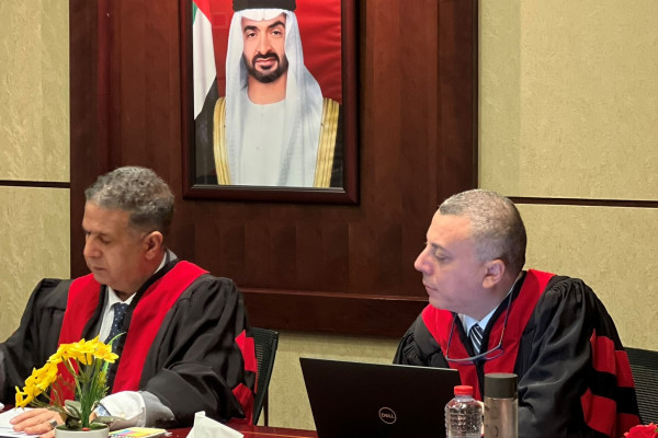 مناقشة أول رسالة دكتوراة في تخصص القانون المدني للطالبة / ياسمين علي قره