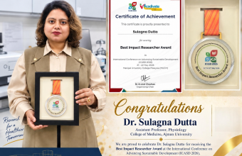 Dr. Sulagna Dutta Receives Best Impact Researcher Award at ICASD 2026