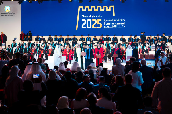 H.H. Sheikh Humaid Al Nuaimi Attends the Graduation Ceremony for Ajman University’s Class of 2025