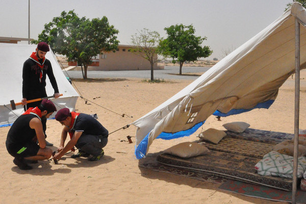مخيم كشفي لطلاب جامعة عجمان وتشكيل أول عشيرة جوالة بالجامعة