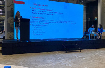 Lecturer from the College of Pharmacy at Ajman University gave a lecture at the Pharmaceutical Innovations and Future Therapies Symposium