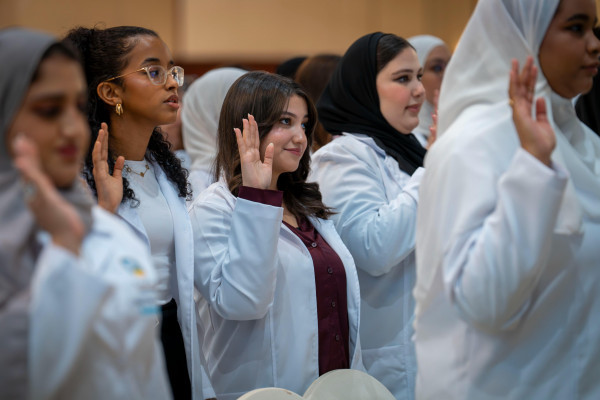 Students of the College of Pharmacy and Health Sciences Prepare to Begin Their Professional Journey at the White Coat Ceremony