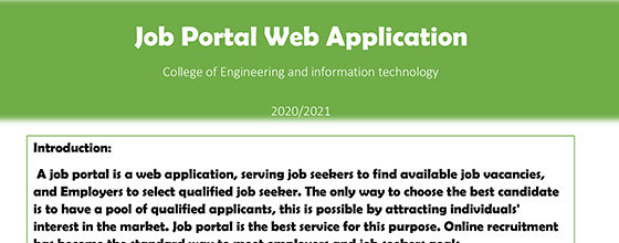 Job portal web application