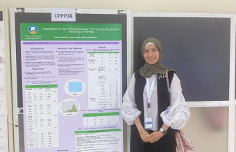 A master’s student project from the College of Pharmacy and Health Sciences won first poster place in the 8th UAE Graduate Students Research Conference (UAEGSRC) 2023