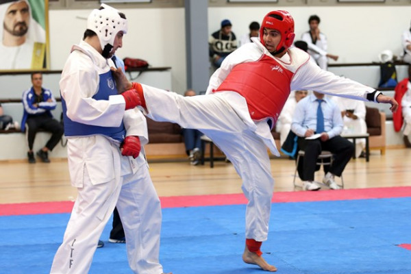 جامعة عجمان تقصي جامعة الشارقة في كرة القدم وتحرز فضيتان وبرونزيتان في التايكواندو