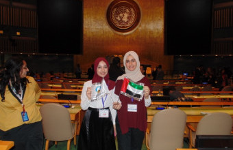 طالبتان من الجامعة يمثلن الدولة في جمعية الشباب في الأمم المتحدة