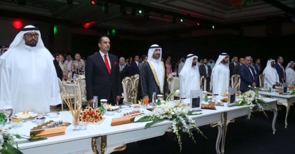 الشيخ ماجد النعيمي يشهد حفل اللقاء السنوي الثاني لجامعة عجمان