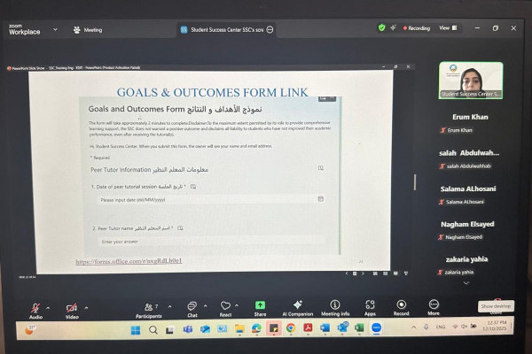 Peer Tutor’s Training Session