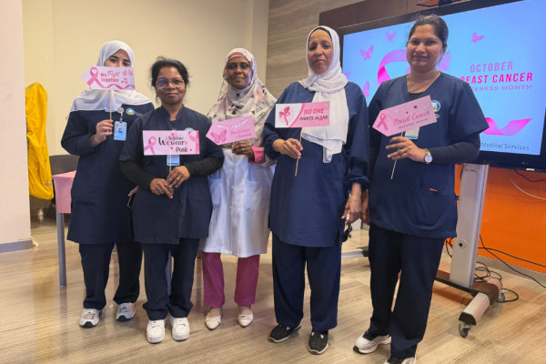 Ajman University Raises Breast Cancer Awareness Among Female Hostel Residents _6