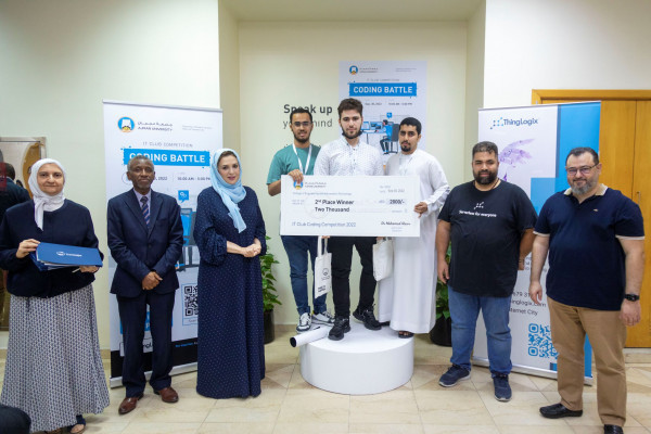 Ajman University Students Prove their Coding Expertise in “Coding Battle” Competition Sponsored by ThingLogix