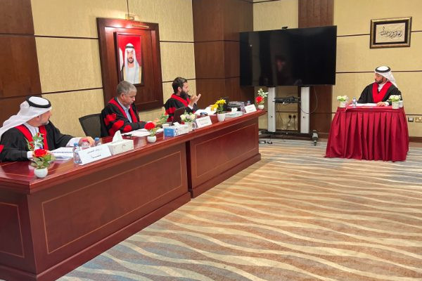 مناقشة رسالة الماجستير للباحث عبدالله راشد المطروشي