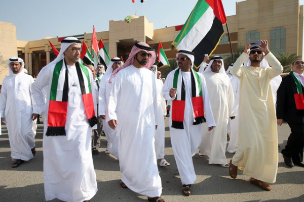 ولي عهد عجمان يشهد احتفالات جامعة عجمان باليوم الوطني الـ43