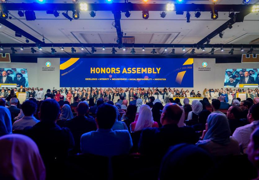 Ajman University Recognizes Excellence Across Its Academic Community and Strategic Partners at the 2024–25 Honors Assembly